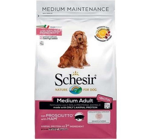 SCHESIR - Schesir Medium Adult Mantenimento Prosciutto 12Kg Per Cani - Animalmania Store