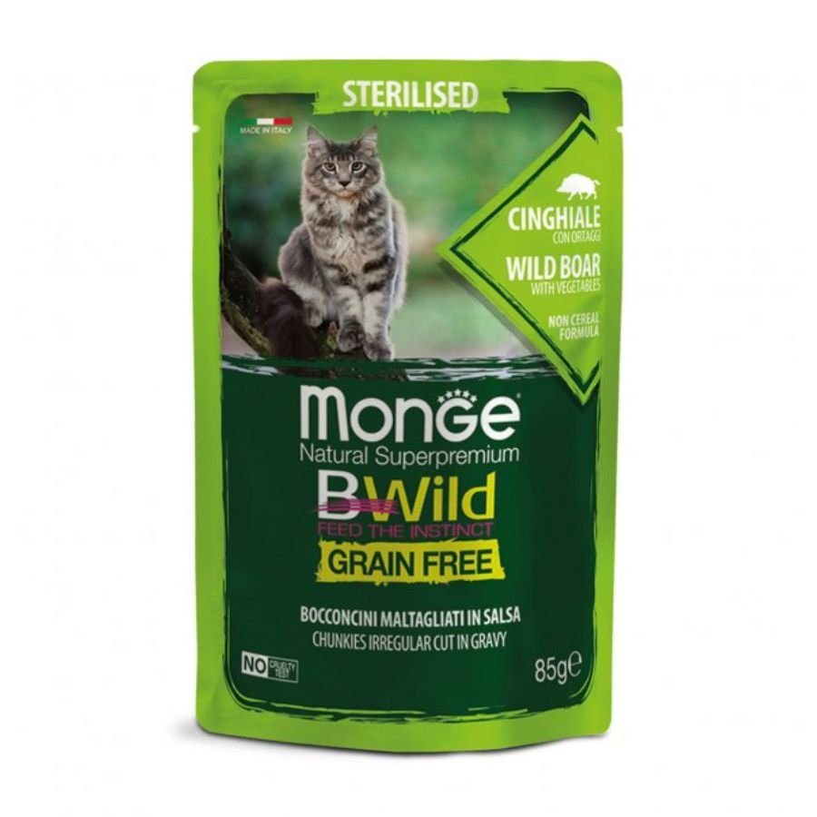 Monge - Monge Bwild Grain Free Cibo Per Gatti 85Gr - Animalmania Store