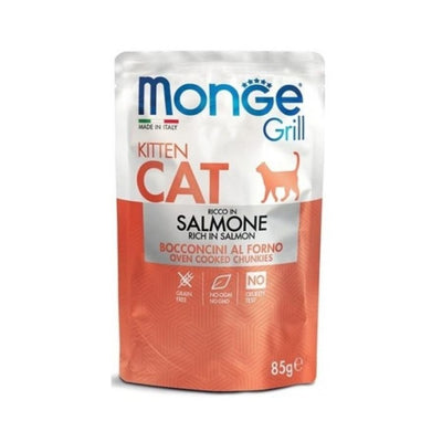 Monge Grill Cibo Per Gatti 85Gr Kitten Salmone