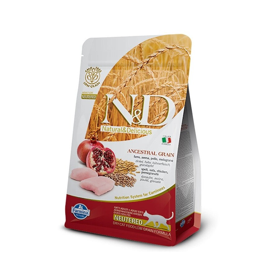 Farmina N&D gatto Ancestral Neutered Adulto Pollo e Melograno 5kg