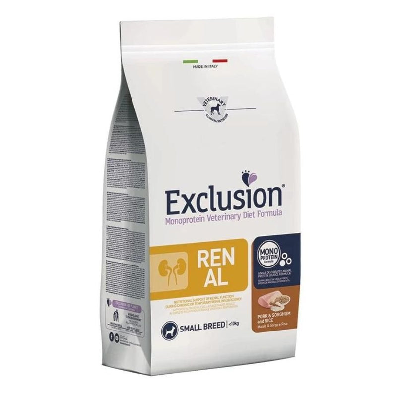 Exclusion - Exclusion Renal Cibo Per Cani Taglia Mini Maiale E Sorgo 2Kg - Animalmania Store