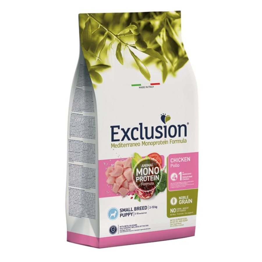 Exclusion - Exclusion Mediterraneo Cibo Per Cani Puppy Taglia Mini 2Kg - Animalmania Store