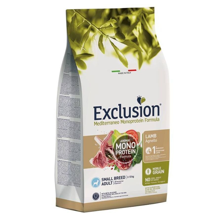 Exclusion - Exclusion Mediterraneo Cibo Per Cani Adulti Taglia Mini 500Gr - Animalmania Store