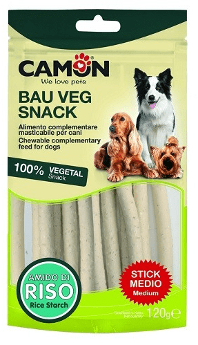 Camon - Bau Veg Snack Medium 100% Vegetal con Amido di Riso 120 gr - Animalmania Store