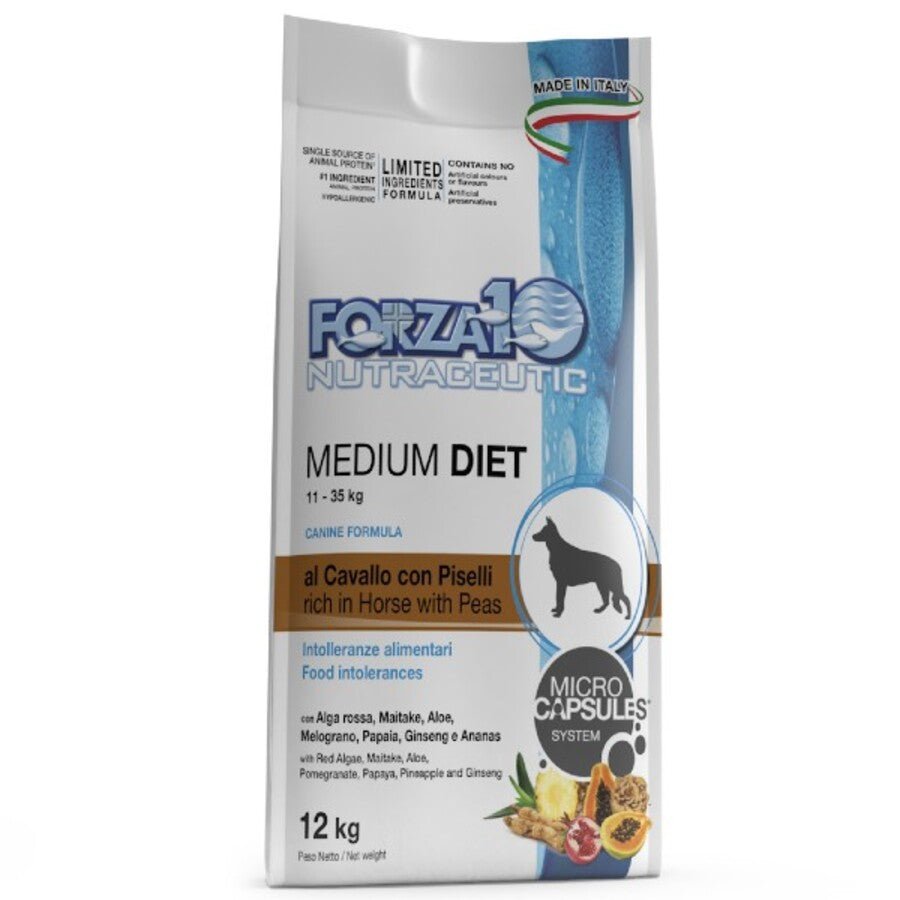 Forza10 - Forza10 Diet Low Grain Cibo Per Cani Medium Gusto Cavallo - Animalmania Store
