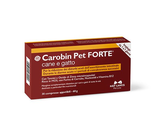 NBF - Nbf Carobin Pet Forte Cane E Gatto 30 Comp. 2.000Mg - Animalmania Store