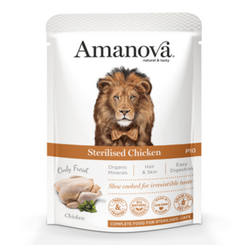Amanova - Amanova Cibo Per Gatto Pouch Steril. Chicken 85G - Animalmania Store