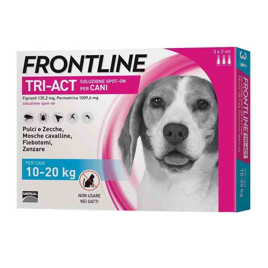 Frontline Tri-Act Da 10 A 20Kg 3 Pipette Per Cani