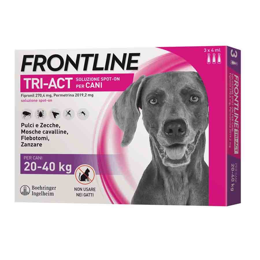 Frontline Antiparassitario Tri-Act Spot On Per Cani Da 20 A 40Kg 3 Pipette