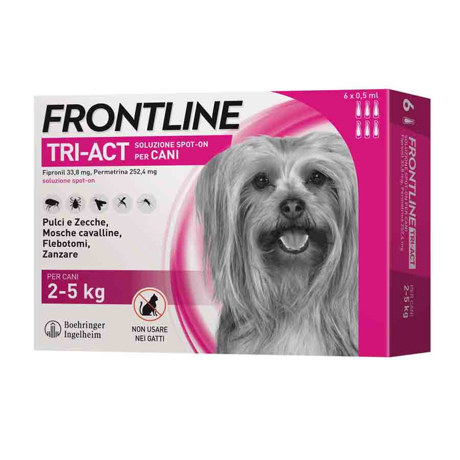Frontline Antiparassitario Tri-Act Spot On Per Cani 2-5Kg 6 Pipette