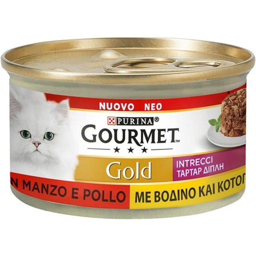 Gourmet - Gourmet Gold Intrecci Di Gusto Carne E Pesce Per Gatti 85G - Animalmania Store