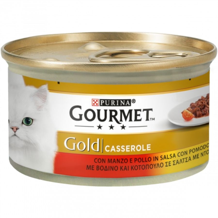 Gourmet - Gourmet Gold Casserole Manzo E Pollo In Salsa Per Gatti Adulti 85G - Animalmania Store
