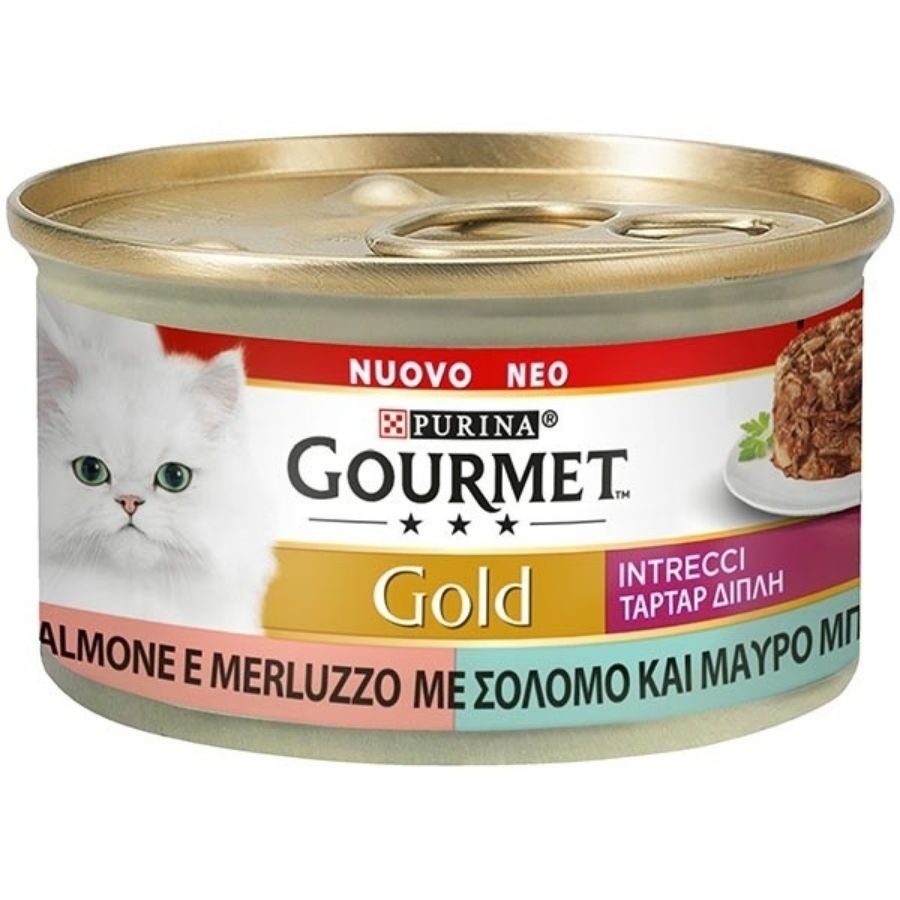 Gourmet - Gourmet Gold Intrecci Di Gusto Carne E Pesce Per Gatti 85G - Animalmania Store