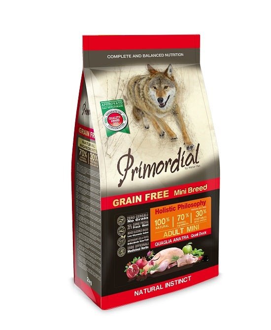 Primordial - Primordial Grain Free Cibo Per Cani Gusto Quaglia E Anatra 6Kg - Animalmania Store