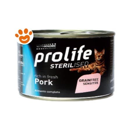 Prolife - Prolife Cat Sterilized Grainfree Sensitive Maiale - Animalmania Store