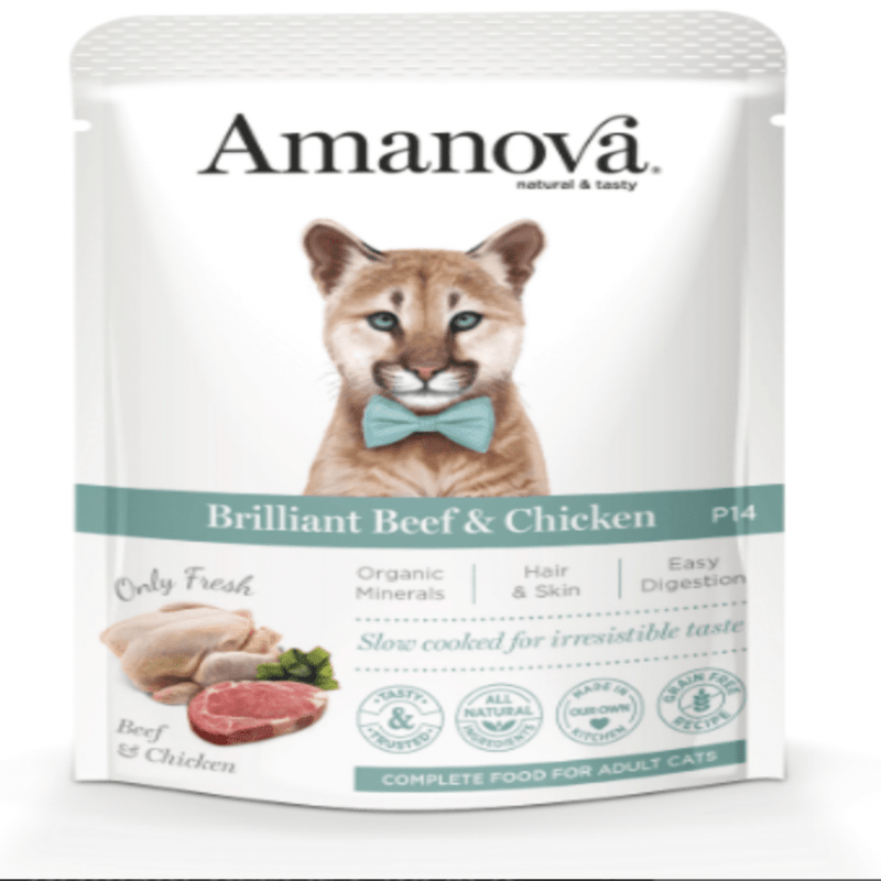 Amanova - Amanova Cibo Per Gatto Pouch Beef&Chicken 85G - Animalmania Store