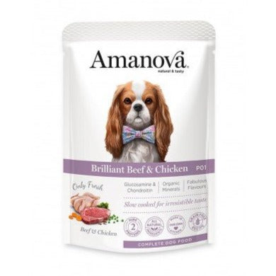 Amanova - Amanova Cibo Per Cani Pouch Brilliant Beef & Chicken 100G - Animalmania Store