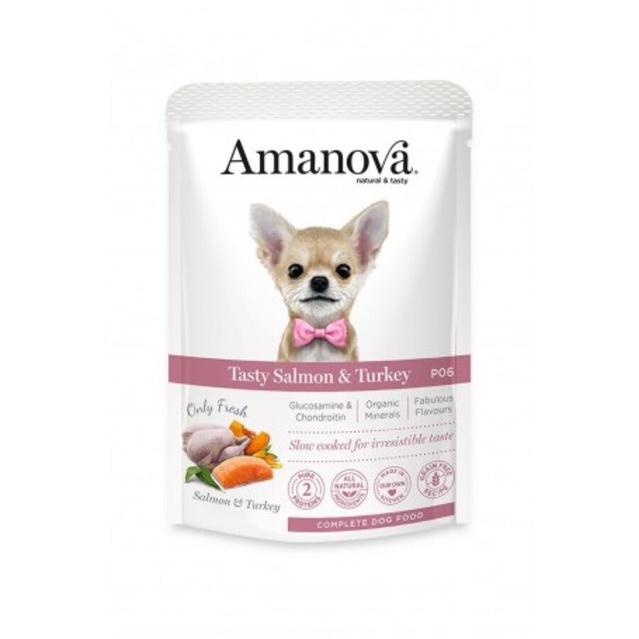 Amanova - Amanova Cibo Per Cani Pouch Tasty Salmon & Turkey 100G - Animalmania Store