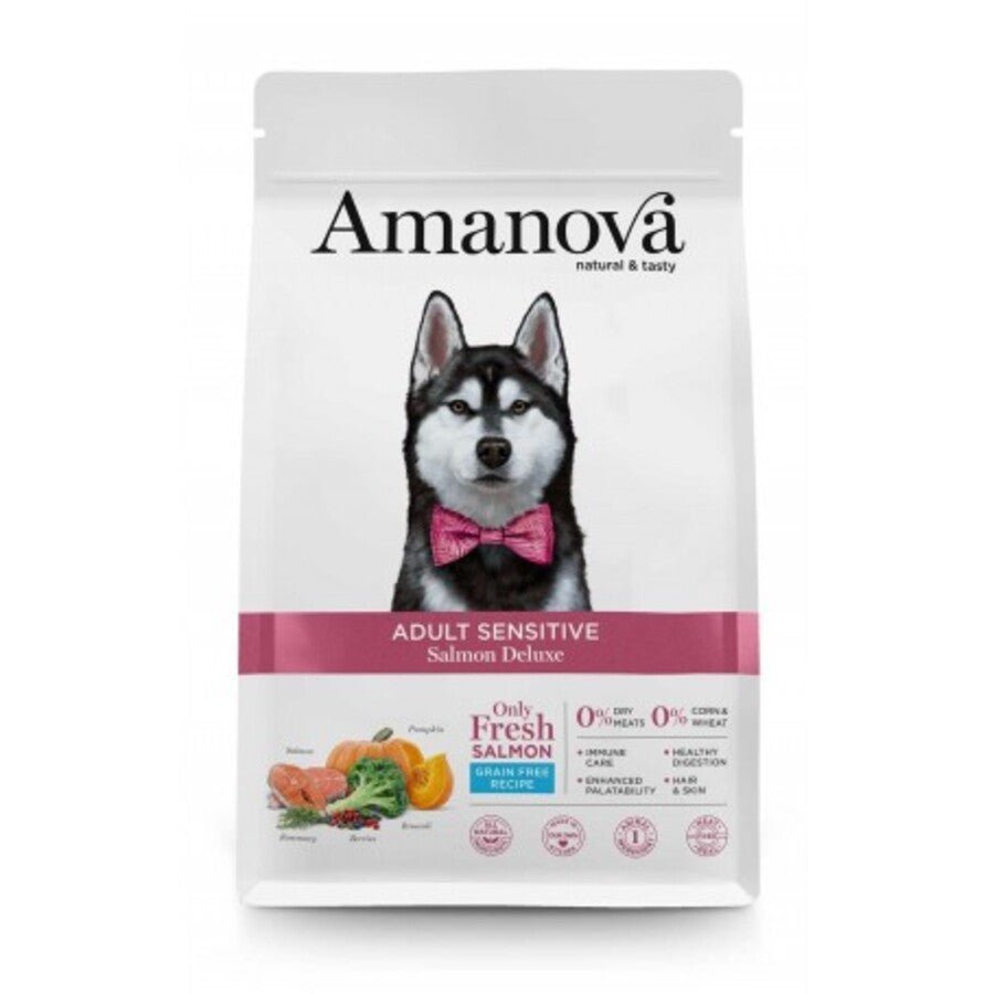 Amanova - Amanova Cibo Per Cane Adult Sensitive Salmon Deluxe 2Kg - Animalmania Store