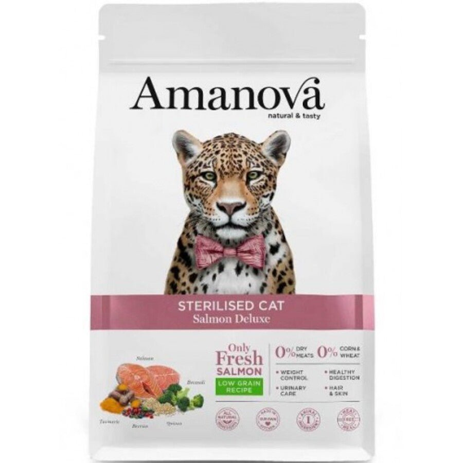 Amanova - Amanova Cibo Per Gatti Sterilised Salmon Delux - Animalmania Store