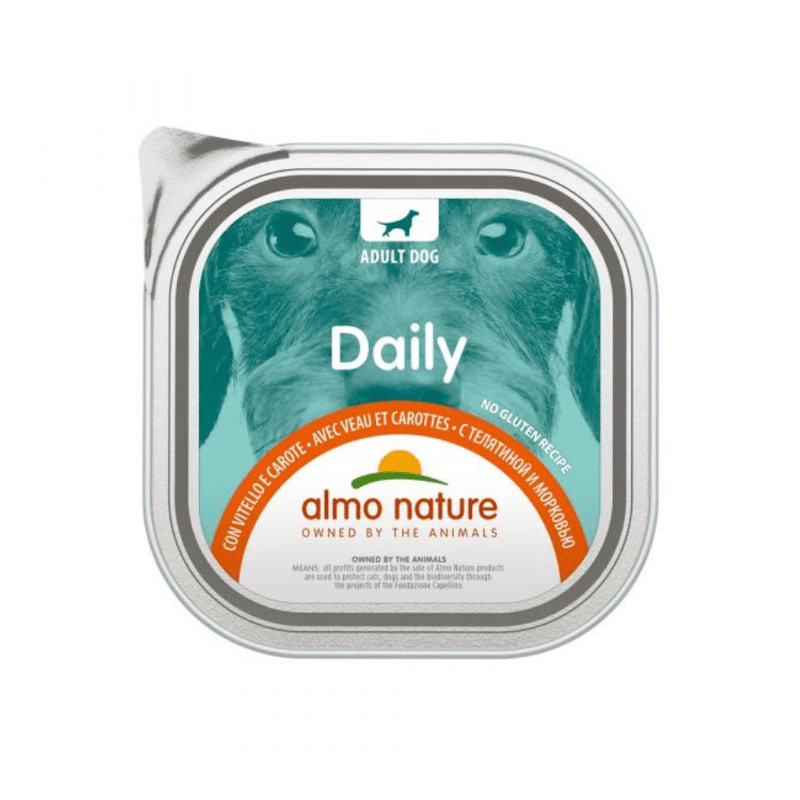 Almo Nature - Almo Nature Daily Menù Vitello e Carote 100 gr per Cani - Animalmania Store