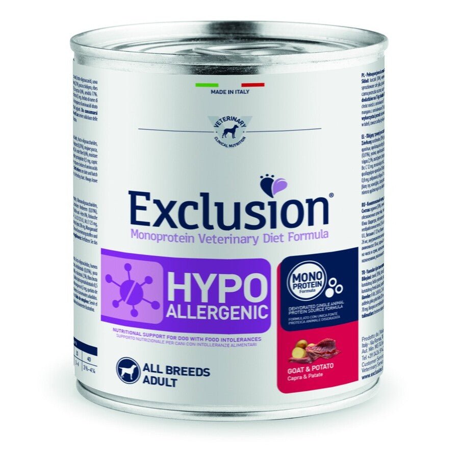 Exclusion - Exclusion Hypo cane gusto capra e patate 400gr - Animalmania Store
