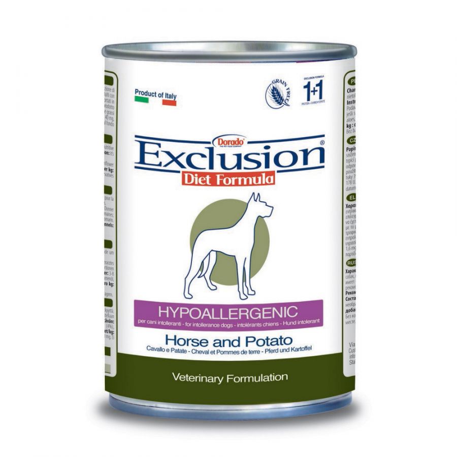 Exclusion - Exclusion Hypo Cane Scatoletta Gusto Cavallo E Patate 400Gr - Animalmania Store