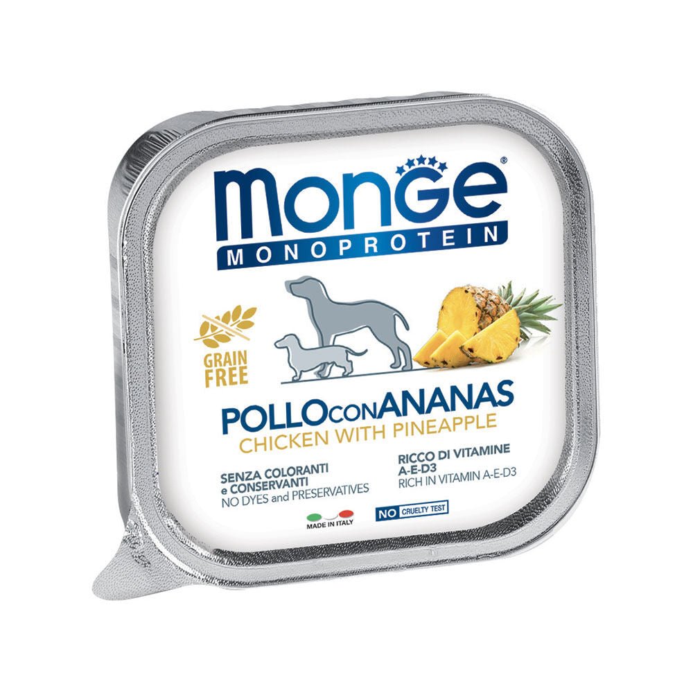 Monge - Monge Monoproteico Cane 150Gr Con Pollo E Ananas - Animalmania Store