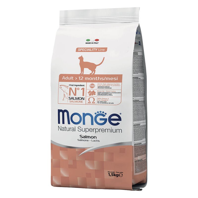 Monge - Monge Natural Superpremium Gatto Adult Salmone - Animalmania Store