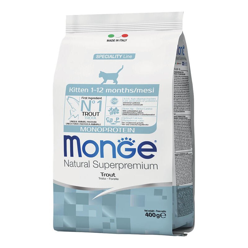 Monge - Monge Natural Superpremium Monoprotein Gattino Trota - Animalmania Store