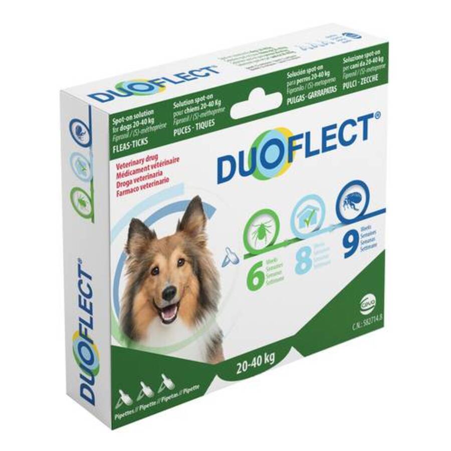 Duoflect - Duoflect Antiparassitario cane 20-40kg 3 pipette - Animalmania Store