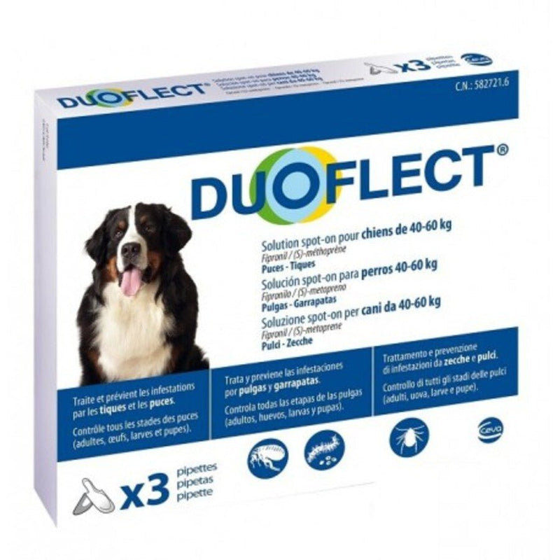 Duoflect - Duoflect Antiparassitario cane 40-60kg 3 pipette - Animalmania Store