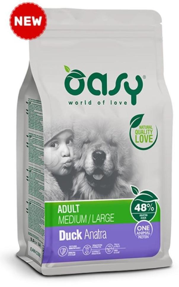 Oasy - Crocchette Oasy Adult Medium/Large Anatra - Animalmania Store