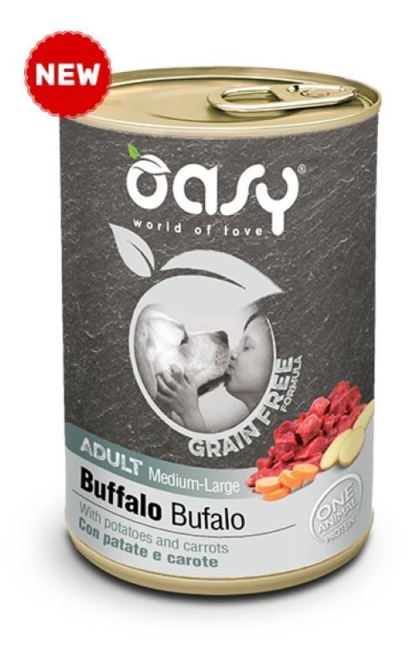 Oasy - Oasy Wet Dog Grain Free - Adult Medium/Large Lattina 400 Gr - Animalmania Store