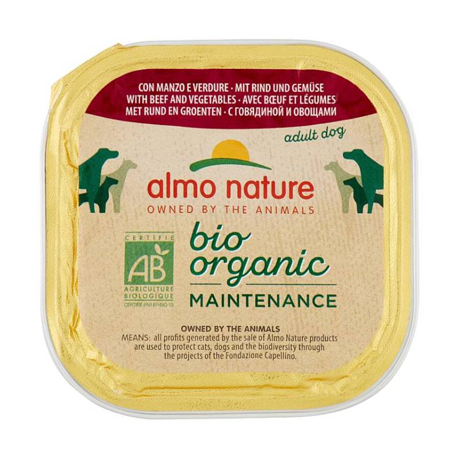 Almo Bio cane vaschetta gusto manzo e verdure 300gr