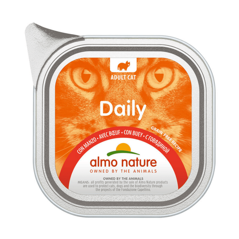 Almo Nature - Almo Nature Daily Manzo 100 gr per Gatti - Animalmania Store