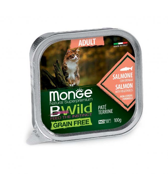 Monge - Monge Natural Superpremium Bwild Gatto Adult Grain Free 100 Gr - Animalmania Store