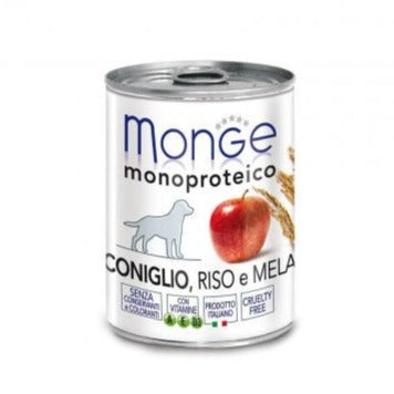 Monge - Monge Monoproteico Cane 400Gr Con Coniglio, Riso E Mela - Animalmania Store