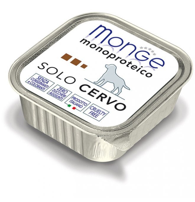 Monge - Monge Monoproteico Cane 150Gr 100% Solo Cervo - Animalmania Store