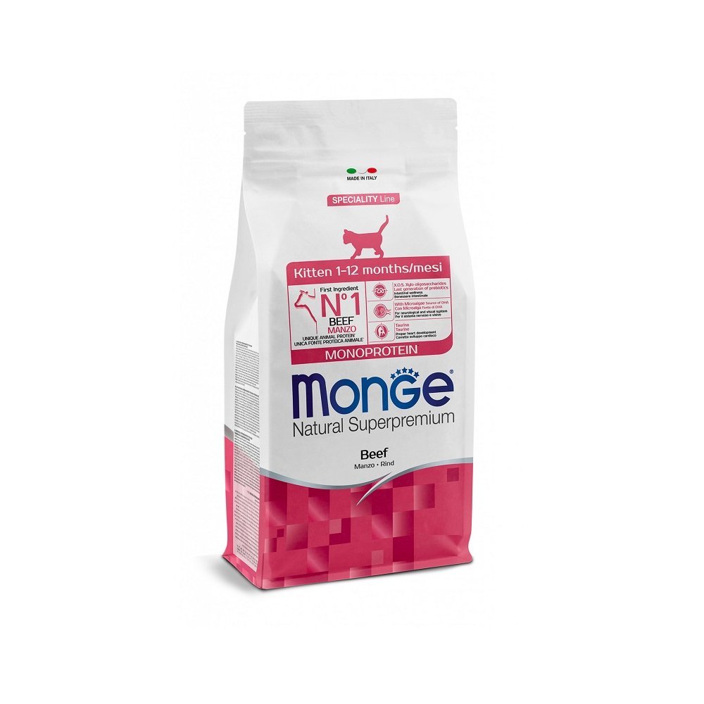 Monge - Monge Natural Superpremium Monoprotein Gattino 1-12 mesi Manzo - Animalmania Store