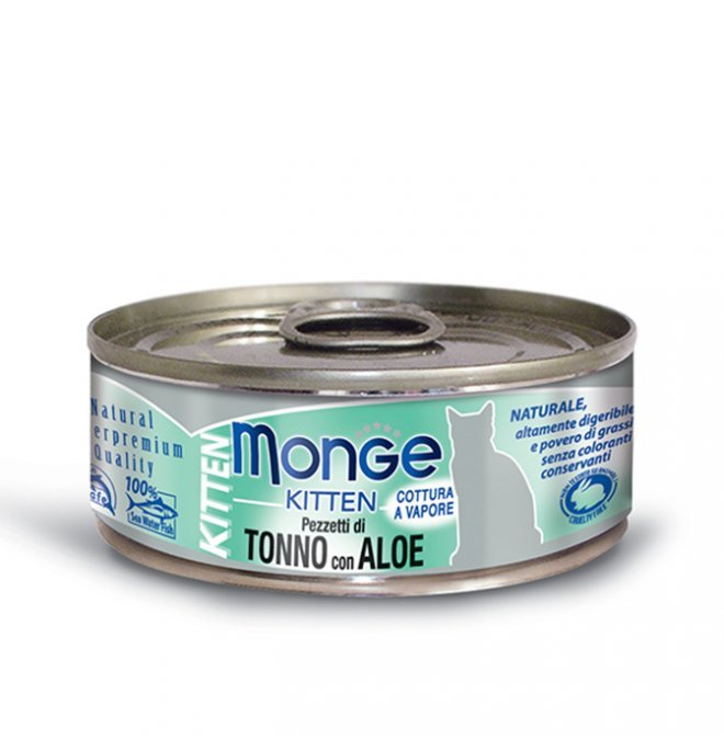 Monge - Monge Gattino Jelly Da 80 Gr In Lattina Tonno Bonito E Aloe - Animalmania Store