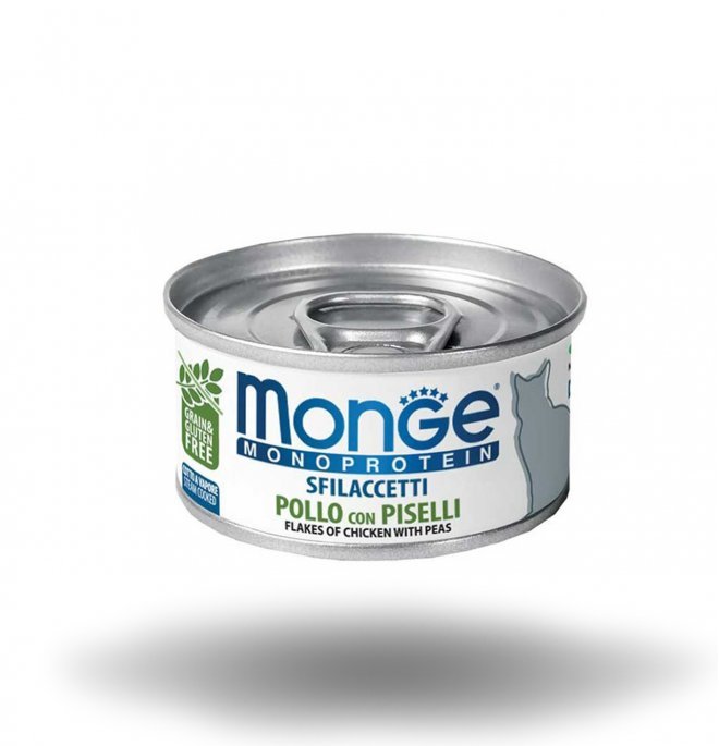 Monge - Monge Gatto Monoprotein Da 80 Gr In Lattina Sfilaccetti - Animalmania Store