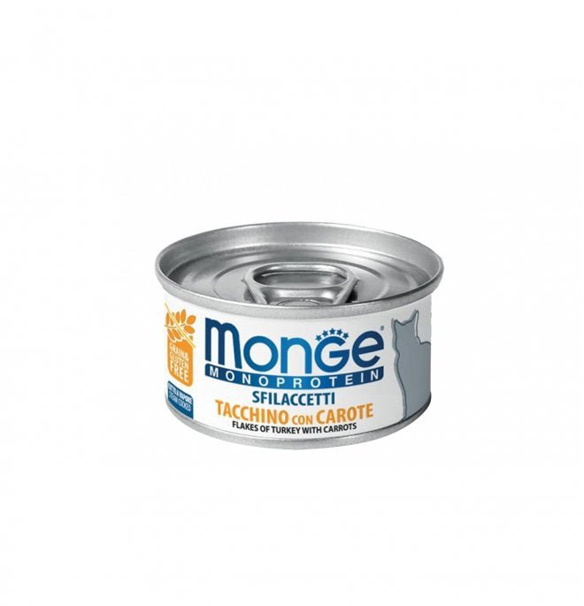 Monge - Monge Gatto Monoprotein Da 80 Gr In Lattina Sfilaccetti - Animalmania Store