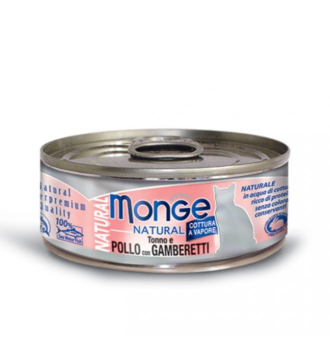 Monge - Monge Gatto Natural Da 80 Gr In Lattina Al Tonno - Animalmania Store