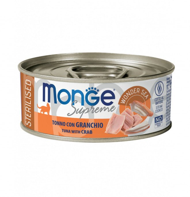 Monge - Monge Supreme Gatto Sterilizzato 80Gr In Lattina - Animalmania Store