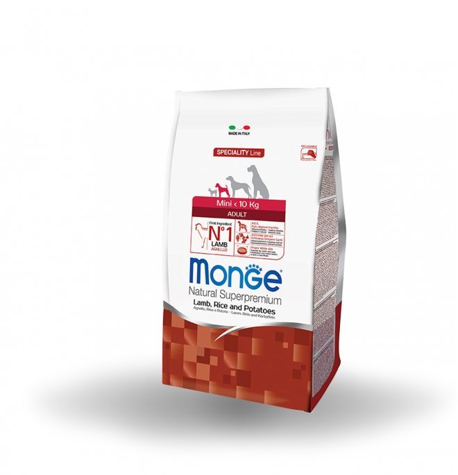 Monge - Monge Natural Superpremium Cane Adult Mini Agnello, Riso & Patate - Animalmania Store