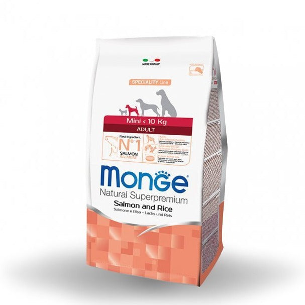 Monge - Monge Natural Superpremium Cane Adult Mini Salmone & Riso - Animalmania Store