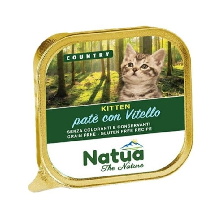 Natua - Natua Cat Country Kitten Pate' Con Vitello 100Gr - Animalmania Store