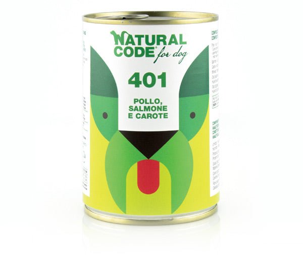 Natural Code - Natural Code 401 Pollo, Salmone E Carote per Cani - Animalmania Store