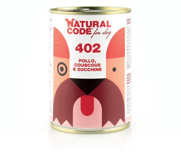 Natural Code - Natural Code 402 Pollo, Cousous E Zucchine per Cani - Animalmania Store